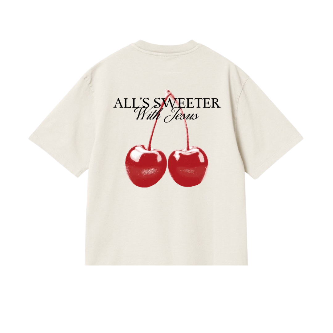 ALL’S SWEETER WITH JESUS T-SHIRT